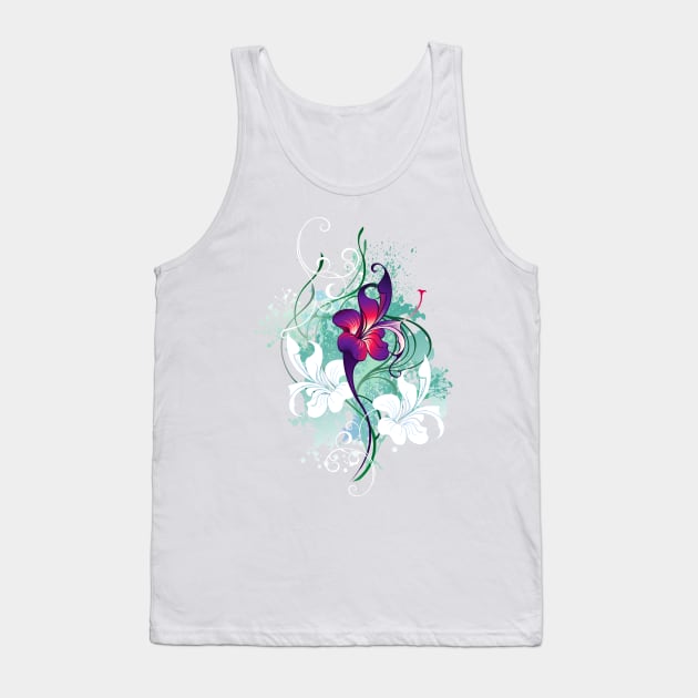Purple flower ( Abstract flower ) Tank Top by Blackmoon9